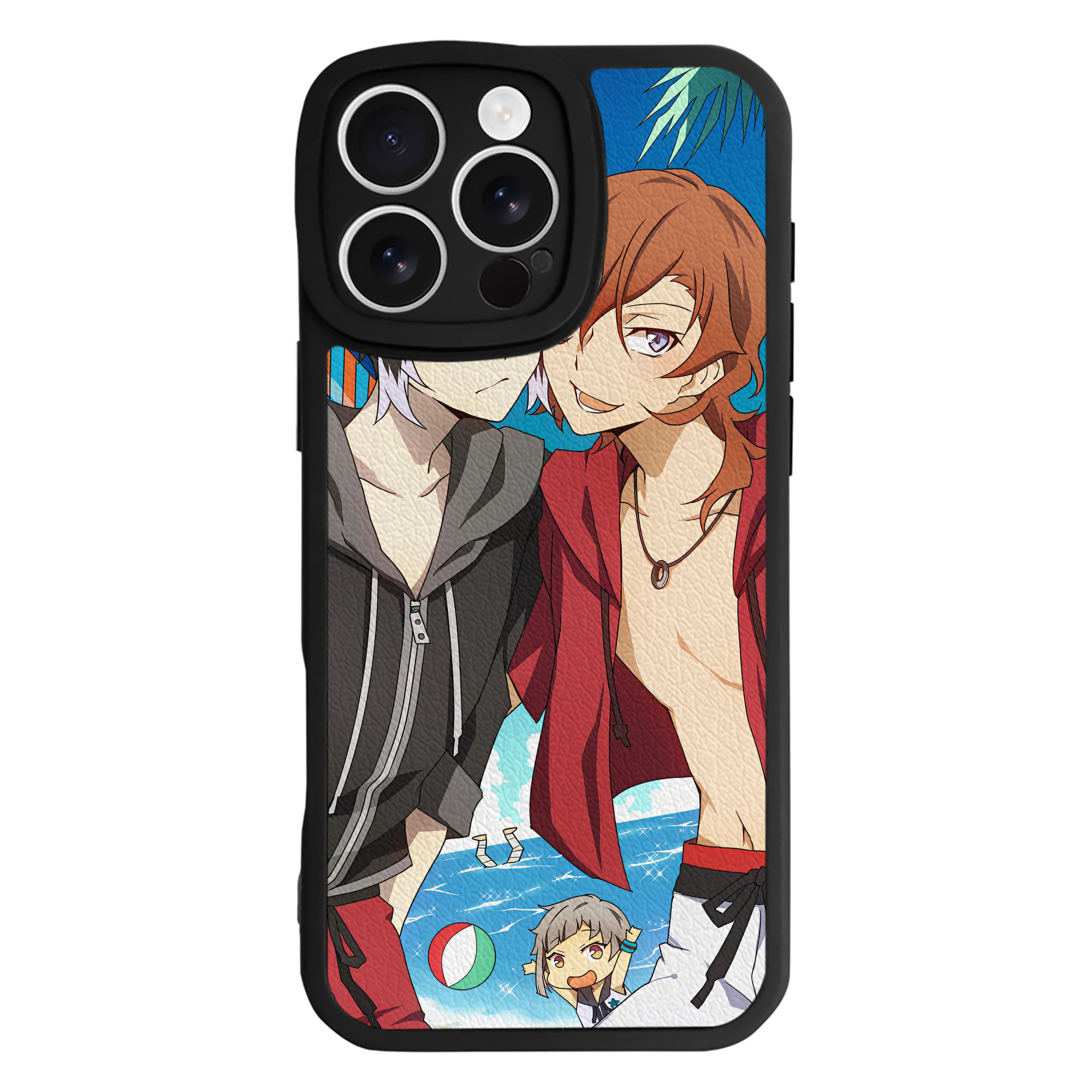 （画像用） 文豪ストレイドッグス Bungo Stray Dogs 【iPhone 16シリーズ対応】シリコンスマホケース（レザー調） 材質：シリコン